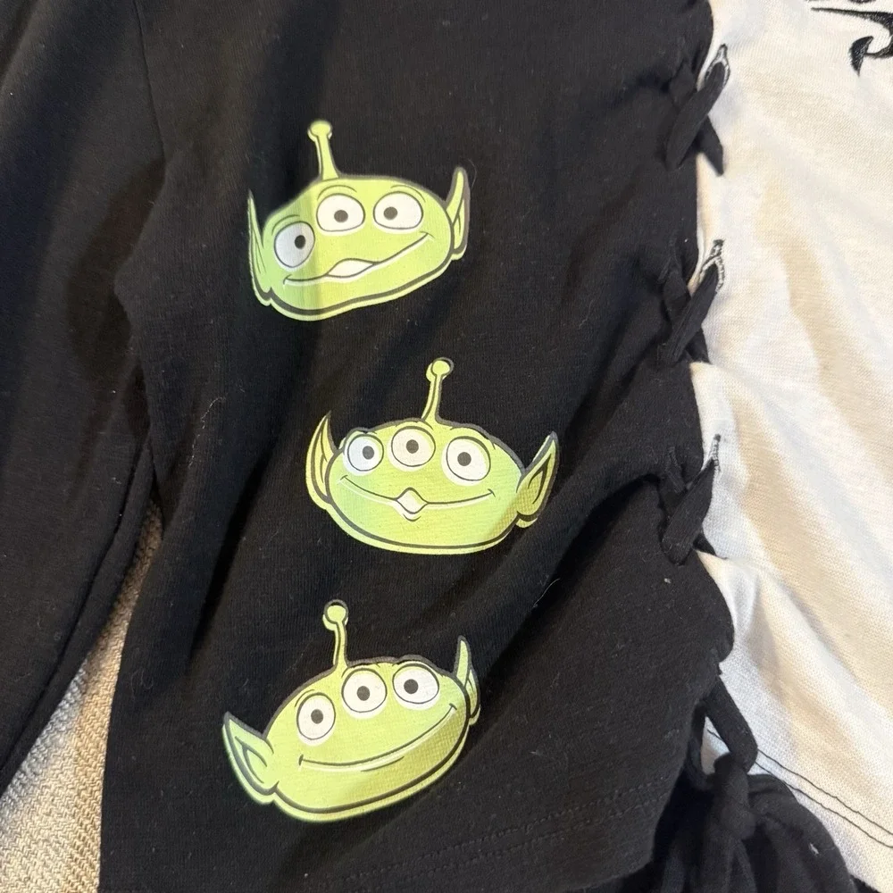 Disney Toy Story Pizza Planet Alien Lace Up Colorblock LongSleeve Girls XL 14/16